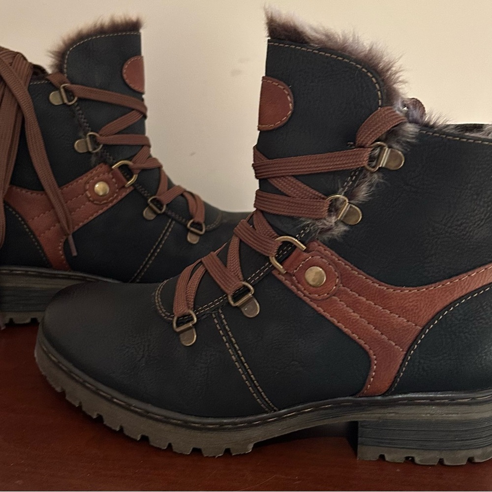 Spring Step Black and Brown Winter Boots
